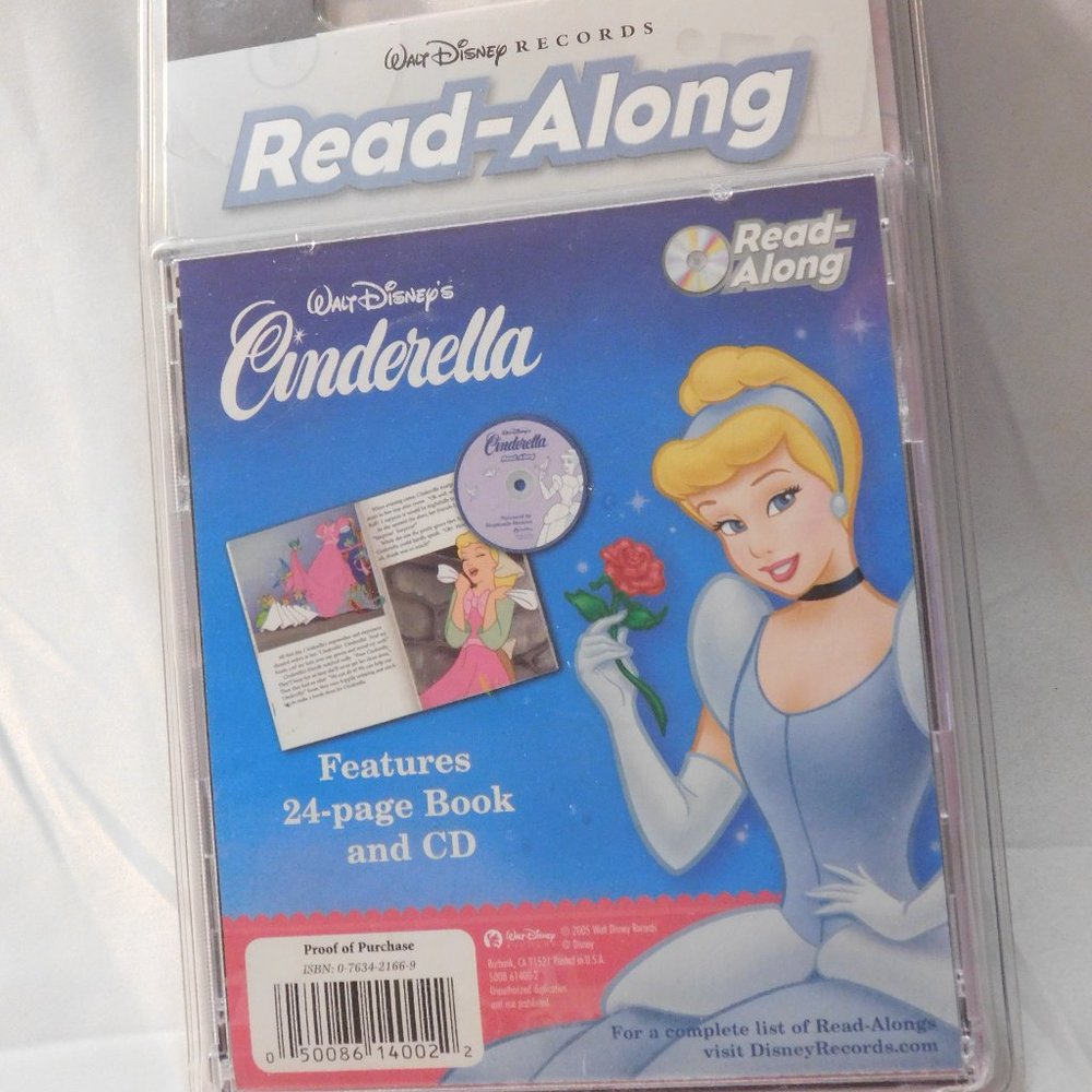 Walt Disney's CINDERELLA Read Along 24 Page Book and CD